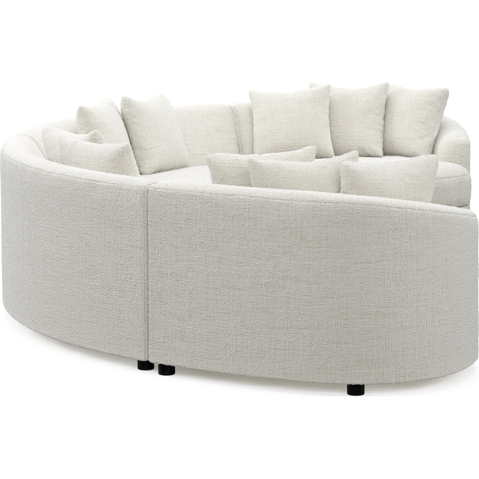 allegra white sectional   