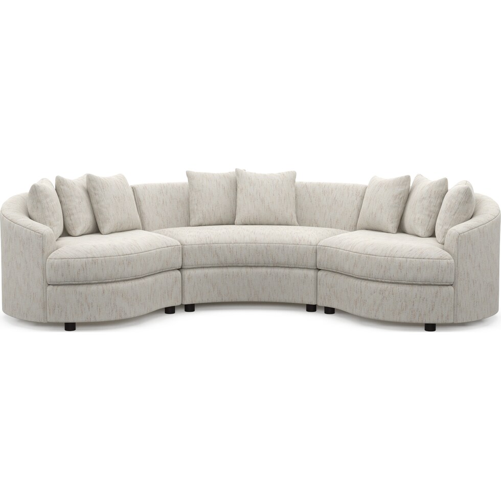 allegra white sectional   