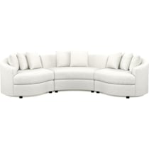 allegra white sectional   