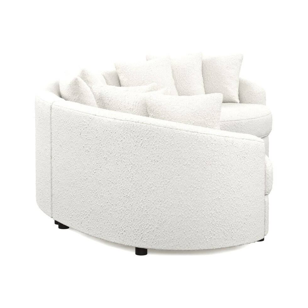 allegra white sectional   