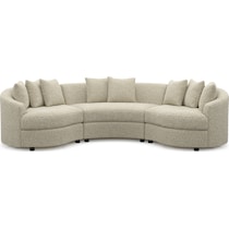allegra white sectional   