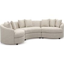 allegra white sectional   