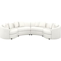 allegra white sectional   