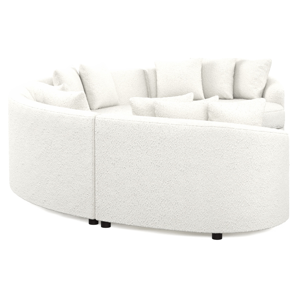 allegra white sectional   