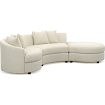 allegra white sectional   