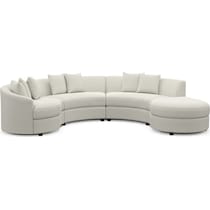 allegra white sectional   