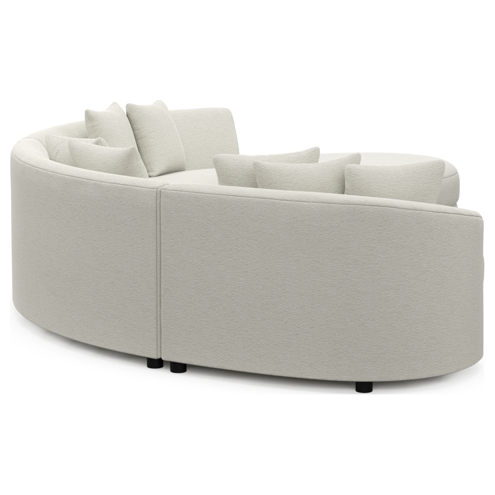 allegra white sectional   