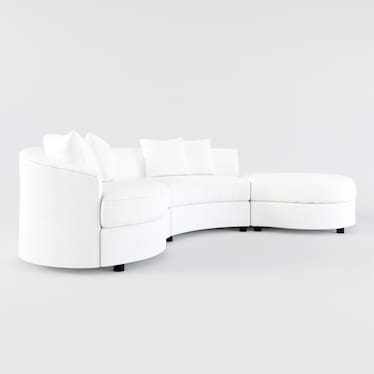 Allegra 3-Piece Sectional with Right-Facing Chaise - Lovie Chalk