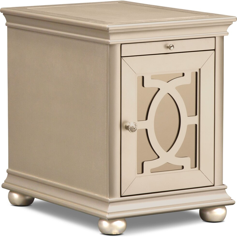 allegro accent platinum chairside table   