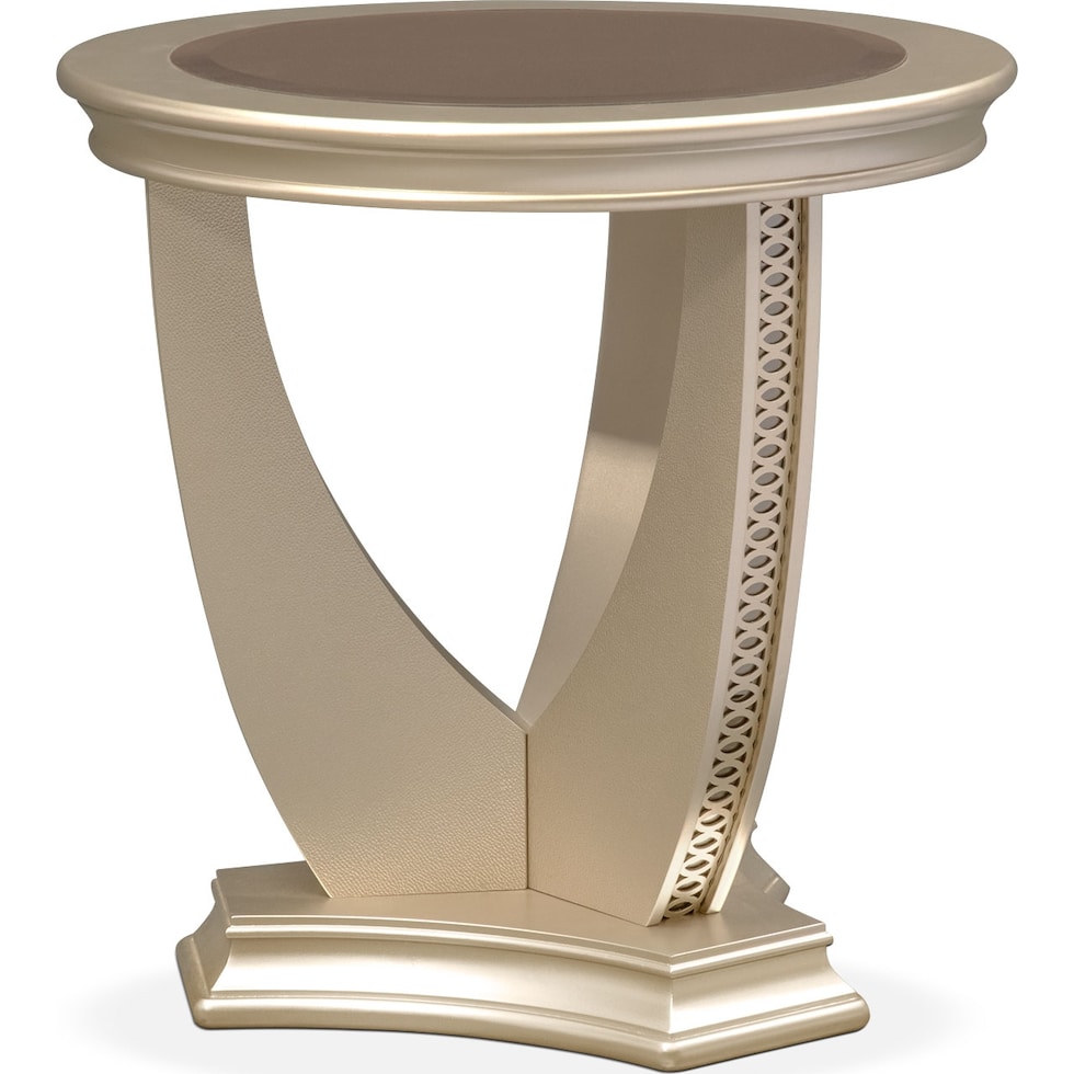 allegro accent platinum end table   