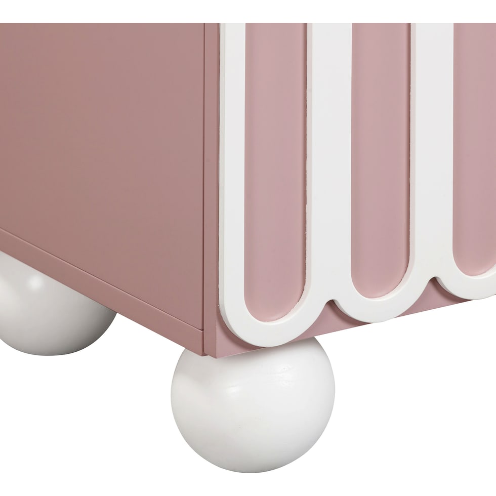 allora pink nightstand   