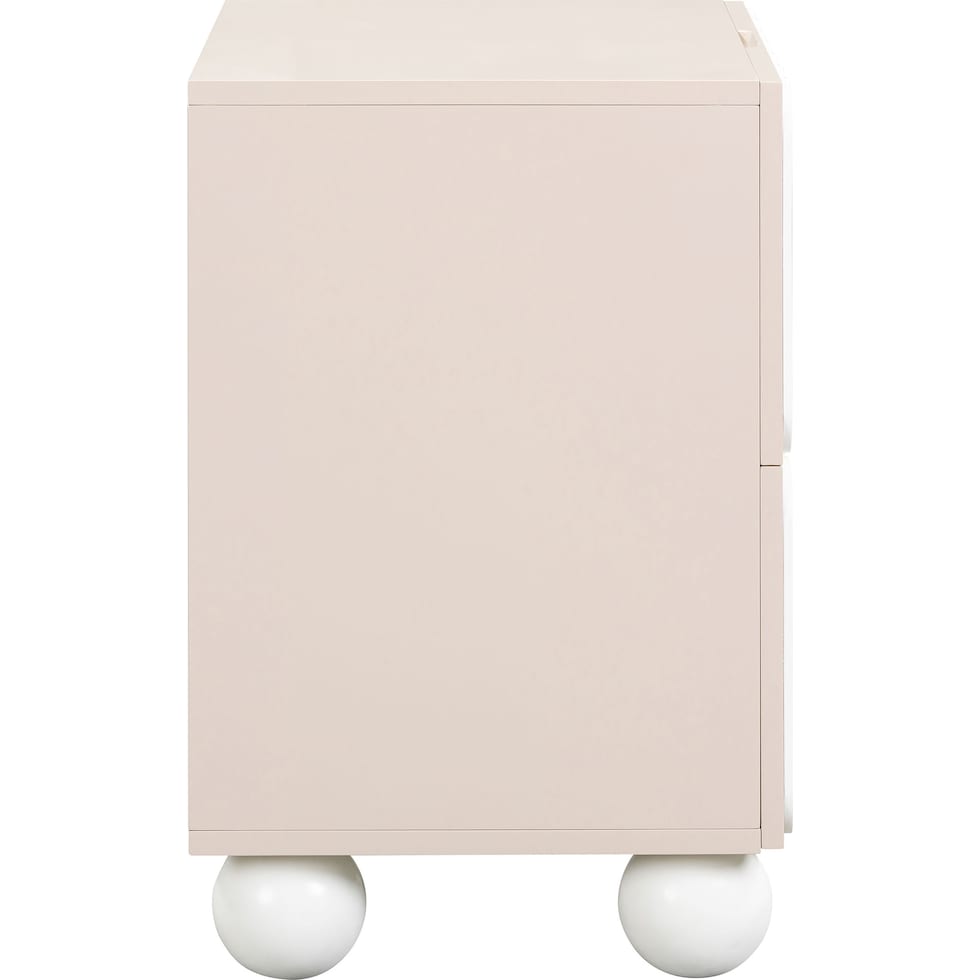 allora taupe nightstand   