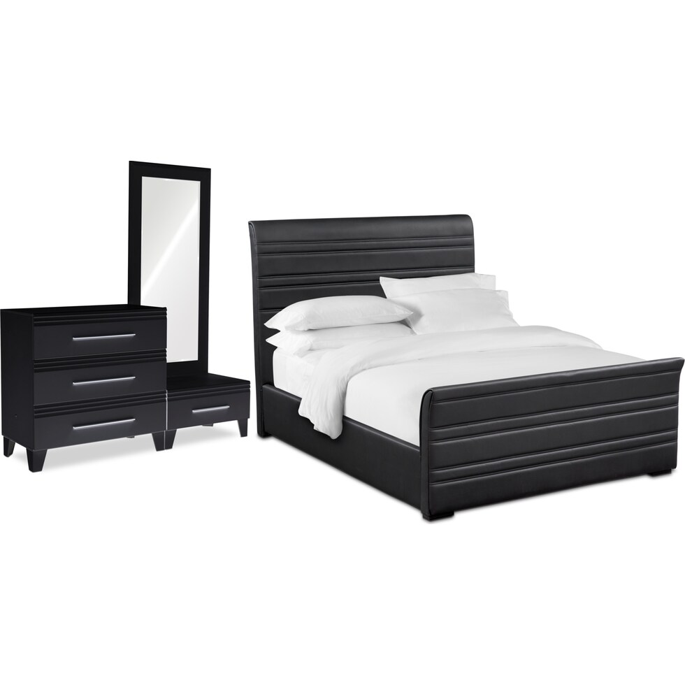allori black  pc queen bedroom   
