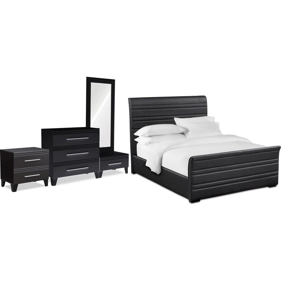 allori black  pc queen bedroom   