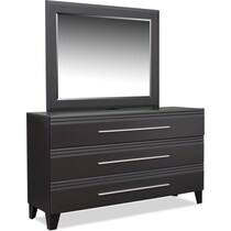allori black dresser & mirror   