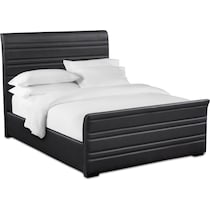 allori black king upholstered bed   