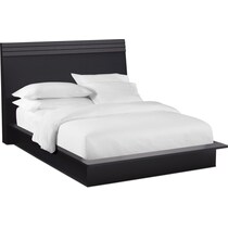 allori black queen panel bed   