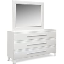 allori white dresser & mirror   