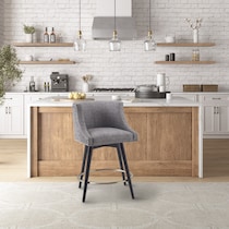 alma gray counter height stool   