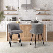 alma gray counter height stool   