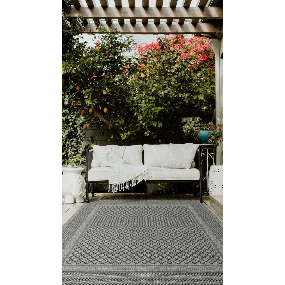 almeria gray outdoor area rug   