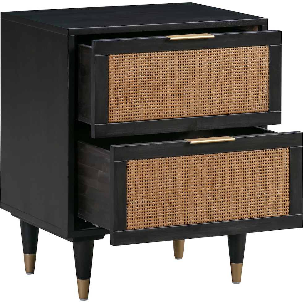 almos black nightstand   