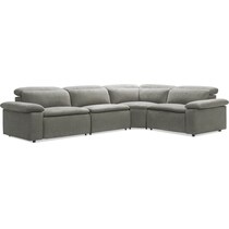 aloft gray power reclining sectional   