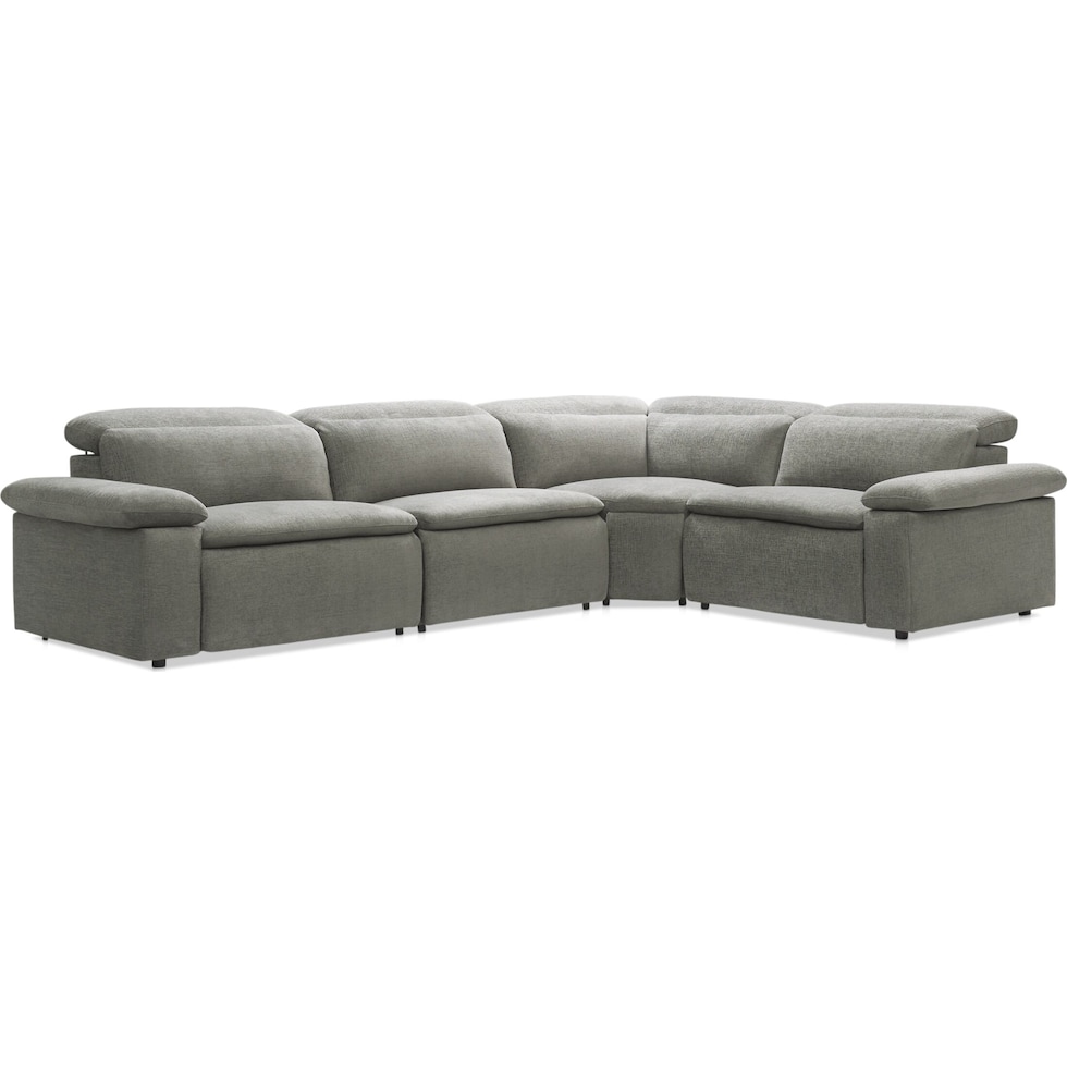 aloft gray power reclining sectional   