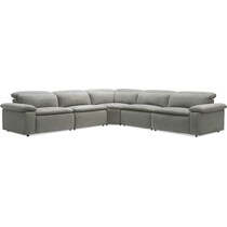 aloft gray power reclining sectional   