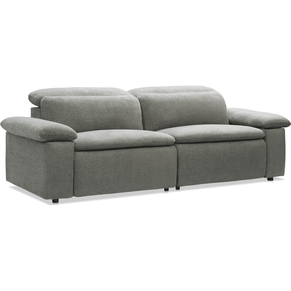 aloft gray power reclining sofa   