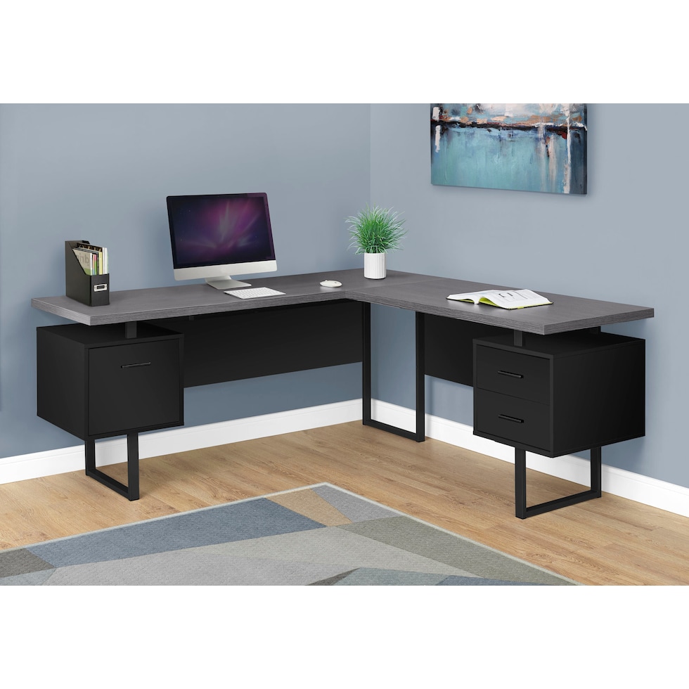 alonzo black desk   