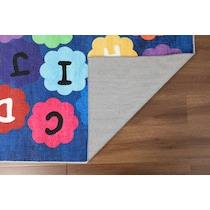 alphabet blue area rug  x    