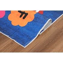 alphabet blue area rug  x    