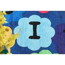 alphabet blue area rug  x    