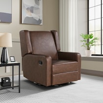 altari dark brown recliner   