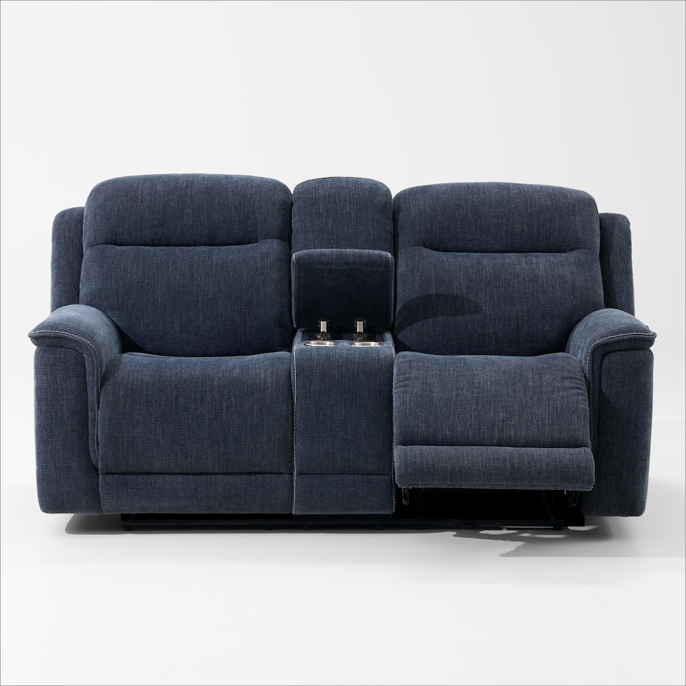 alto blue loveseat   