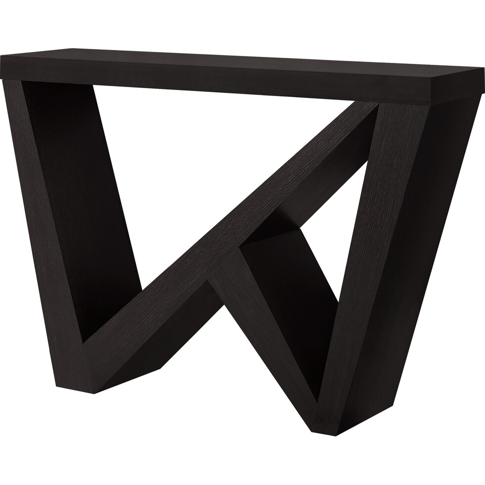 alton dark brown console table   