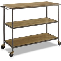 alva light brown kitchen cart   