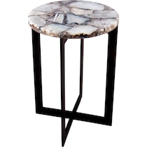 alyona white black end table   