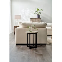 alyona white black end table   