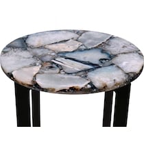 alyona white black end table   