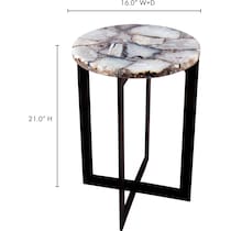 alyona white black end table   