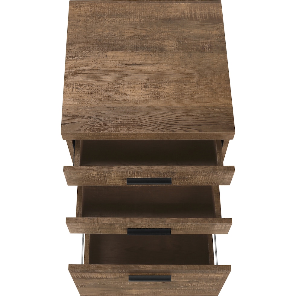alyx dark brown file cabinet   