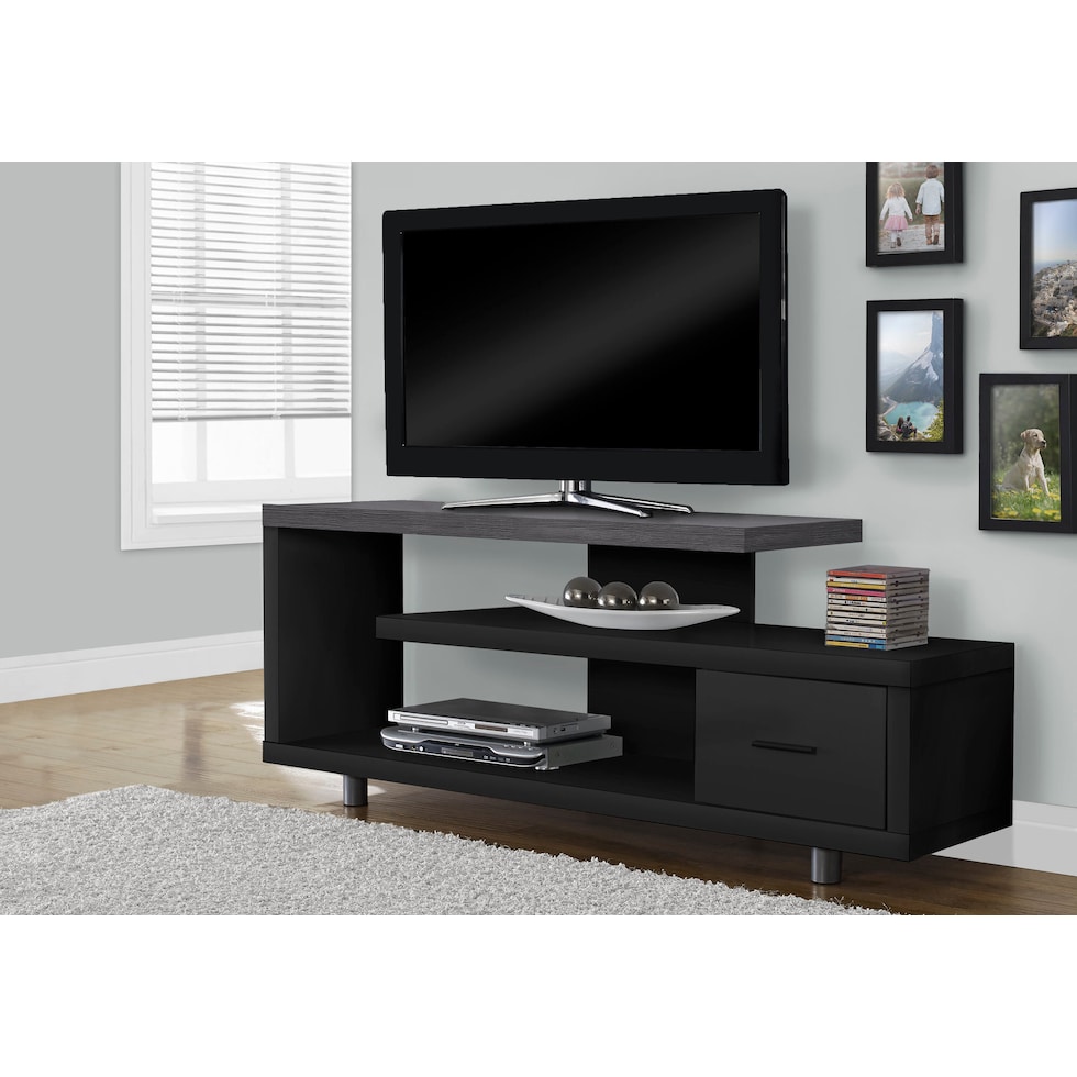 amado black tv stand   