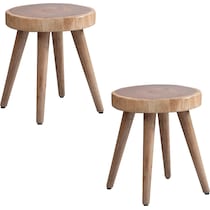 amanda light brown accent stool   