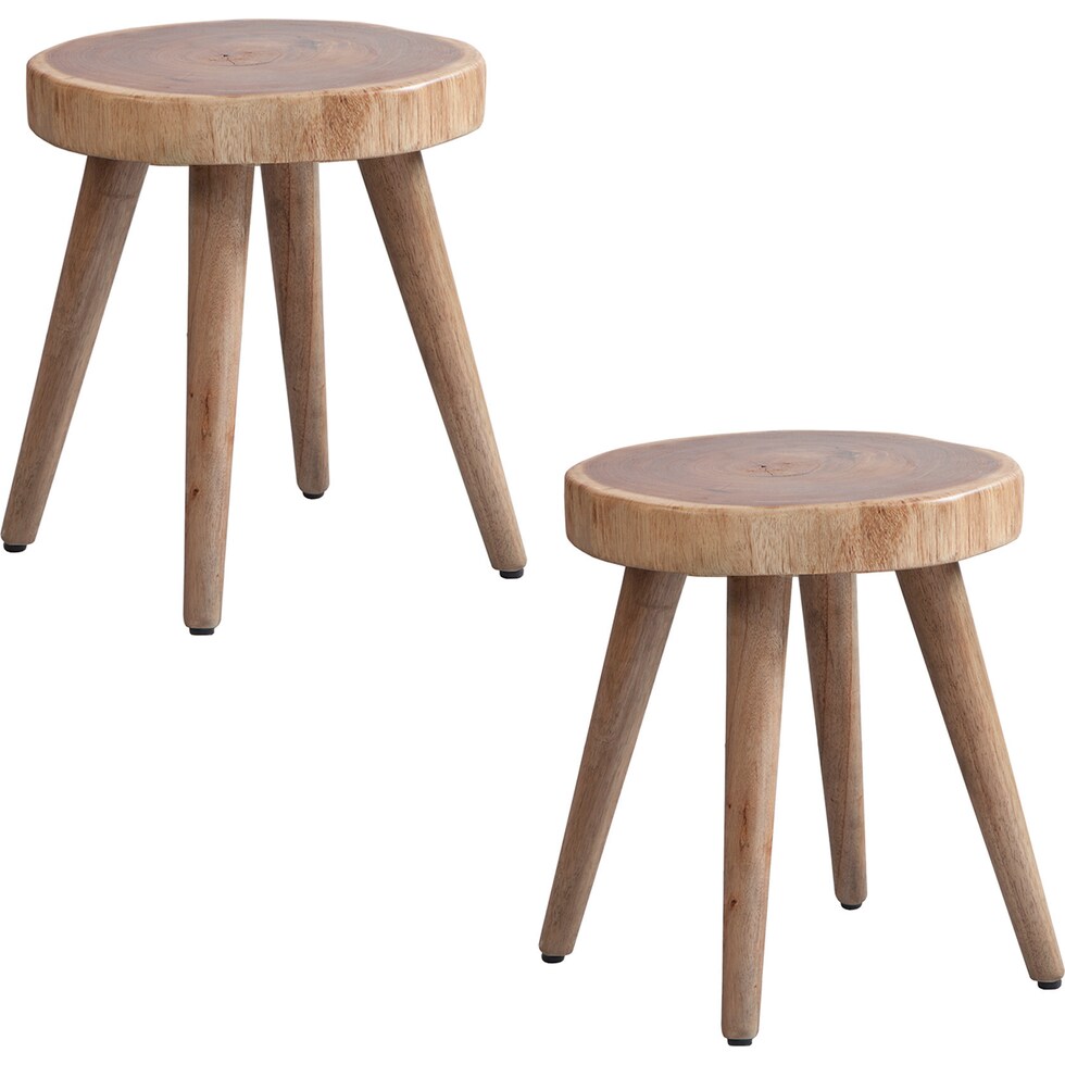 amanda light brown accent stool   