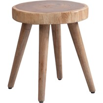 amanda light brown accent stool   