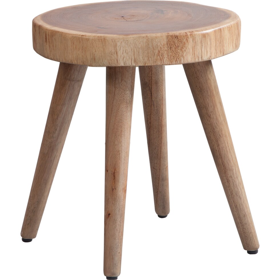 amanda light brown accent stool   