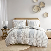 amari blue white full queen bedding set   