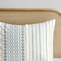 amari blue white king california king bedding set   